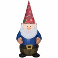 Gemmy Industries 4 ft. Airblown-Gnome with Christmas Damask Hat 664705